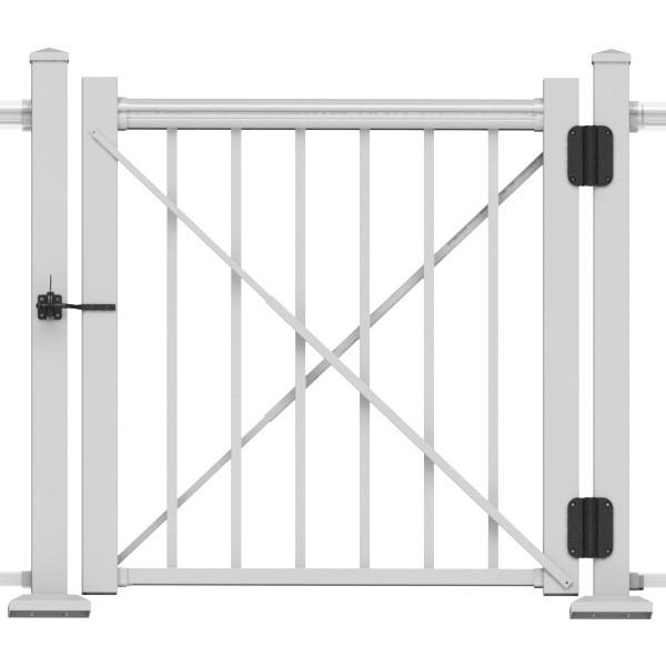 White 36" Avalon Gate Kits with Hardware