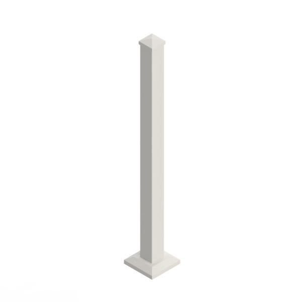 White 60 Post for Avalon Railing
