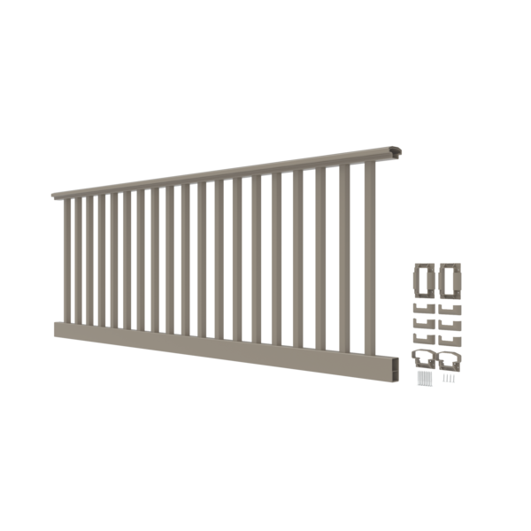 Clay 8'x36"-level Endurance Vinyl Railing ~ Square Balusters