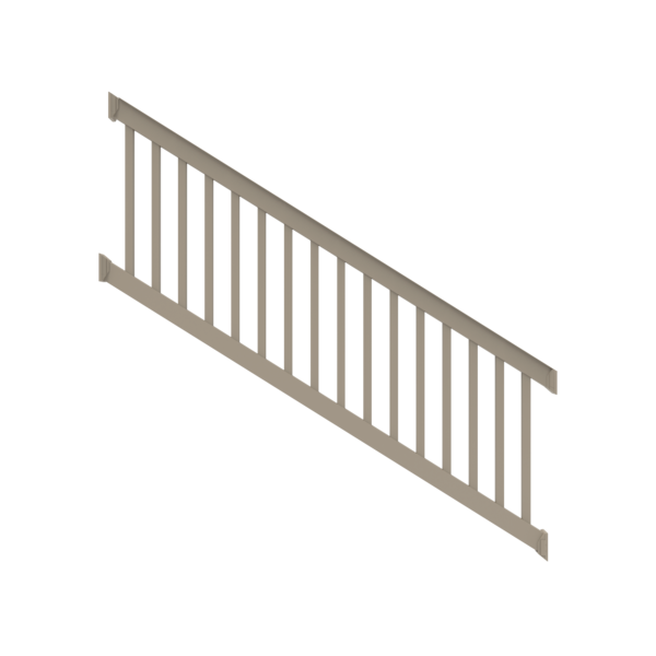 Clay 6'x36"-Stair Endurance Vinyl Railing ~ Square Balusters