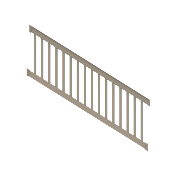 Clay 8'x42"-level Endurance Vinyl Railing ~ Square Balusters (Alt SKU)