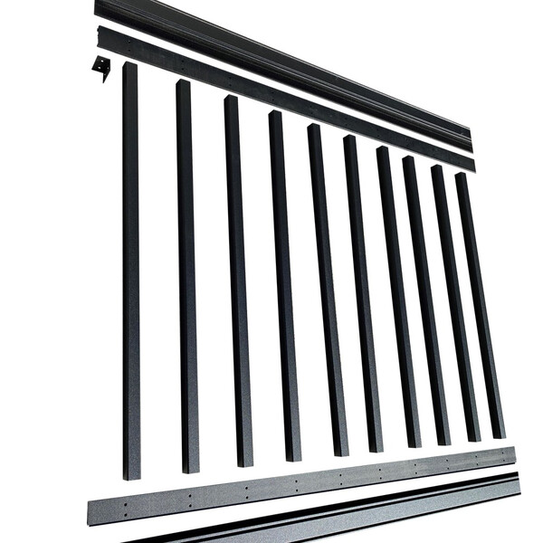 Matte Black 8' Screen Railing