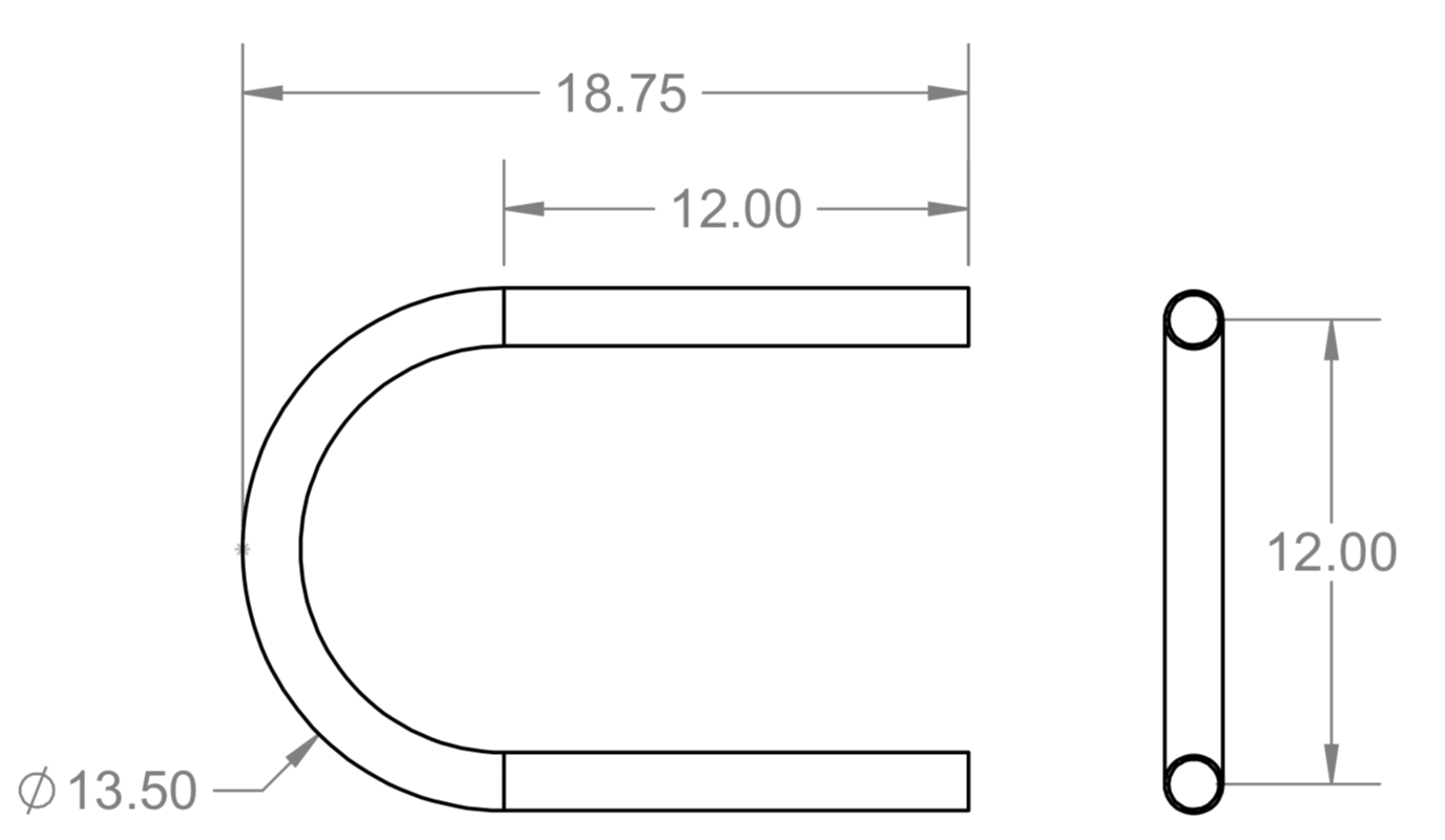 RDI180 degree Return Loop for Vinyl Handrail | DeckExpressions