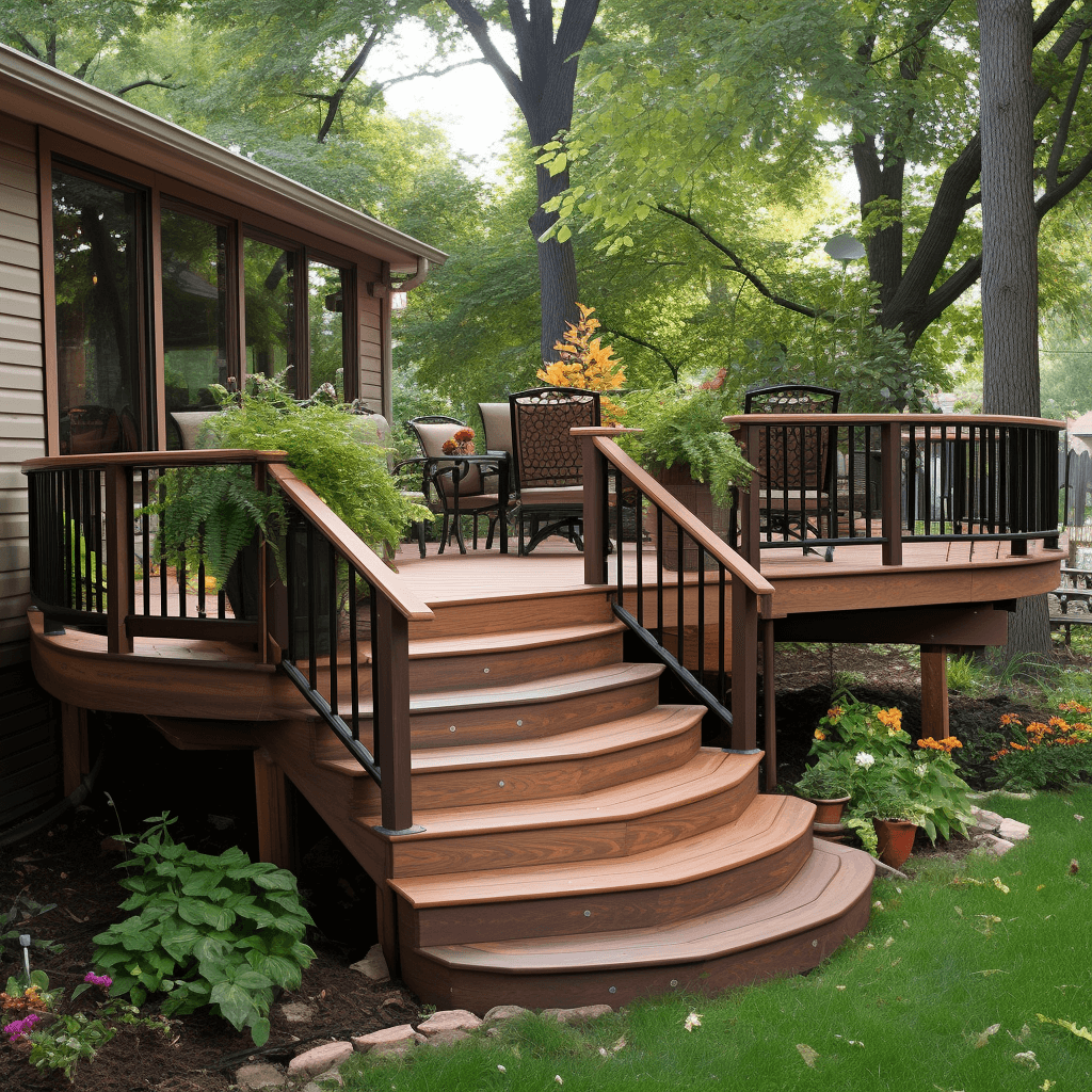 Decking rope..  Deck garden, Front garden, Deck railings