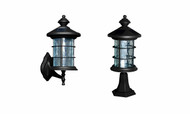 Classy Caps Black Aluminum Solar Hampton Post Lamp by Classy Caps