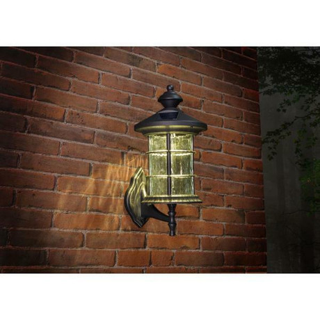 Black Aluminum Solar Hampton Post Lamp by Classy Caps SLP227