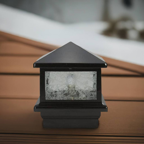 Tall Pyramid Sirius Low Voltage Post Cap by Aurora