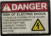 825742 - Danger Electric Shock Sign