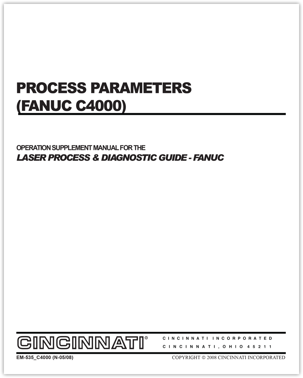 EM-535_C4000(N-05-08) Process Parameters (Fanuc C4000)
