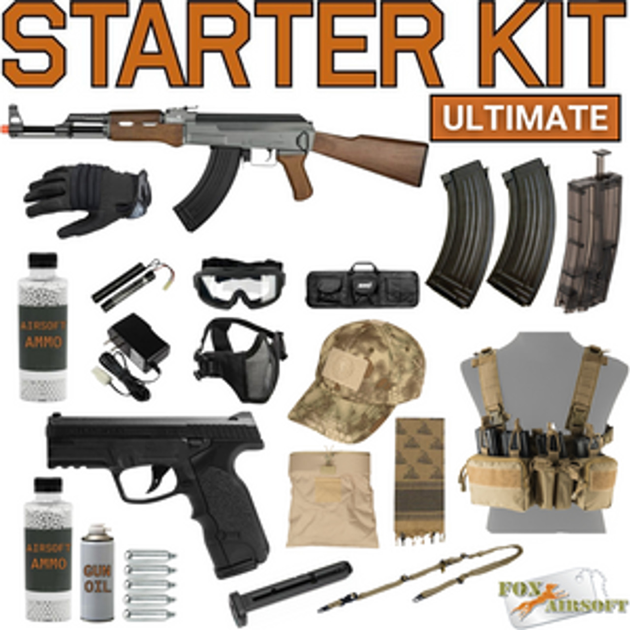 Fox Airsoft Steyr M9-A1 Pistol Starter Kit, Fox Airsoft