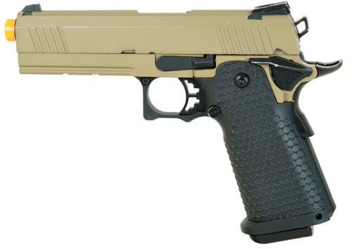 JAG Arms GM4 Hi Capa in tan facing left