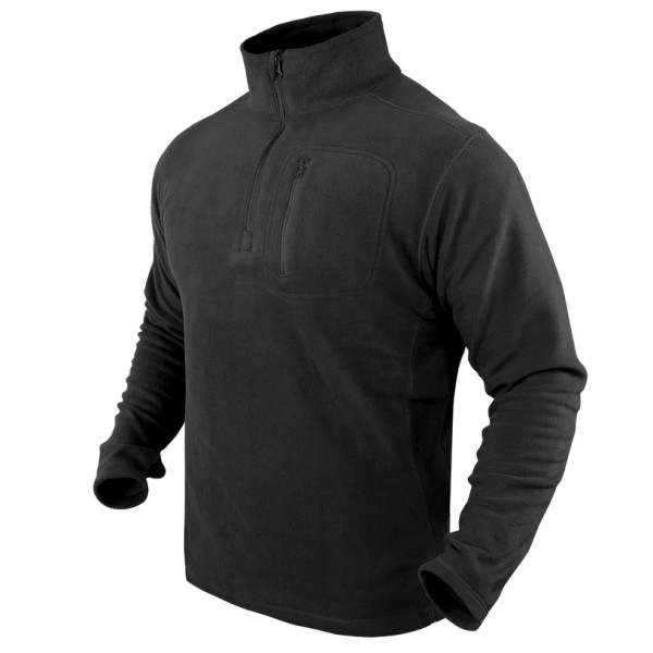 Condor Fleece Quarter Zip Pullover in black