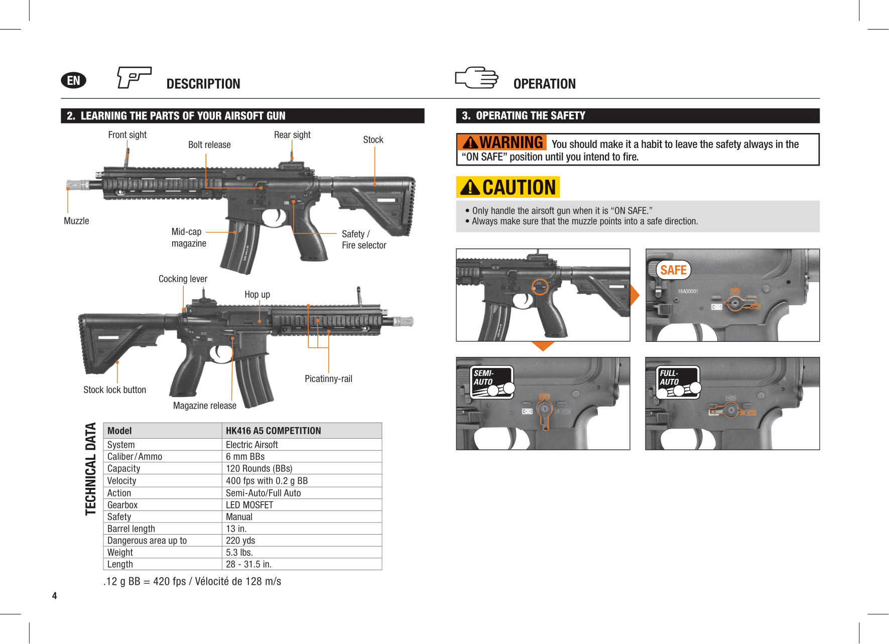 Amped Custom HPA Rifle Build Elite Force H&K 416A5 Tan