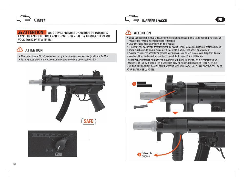 Poignées arme airsoft – Action Airsoft