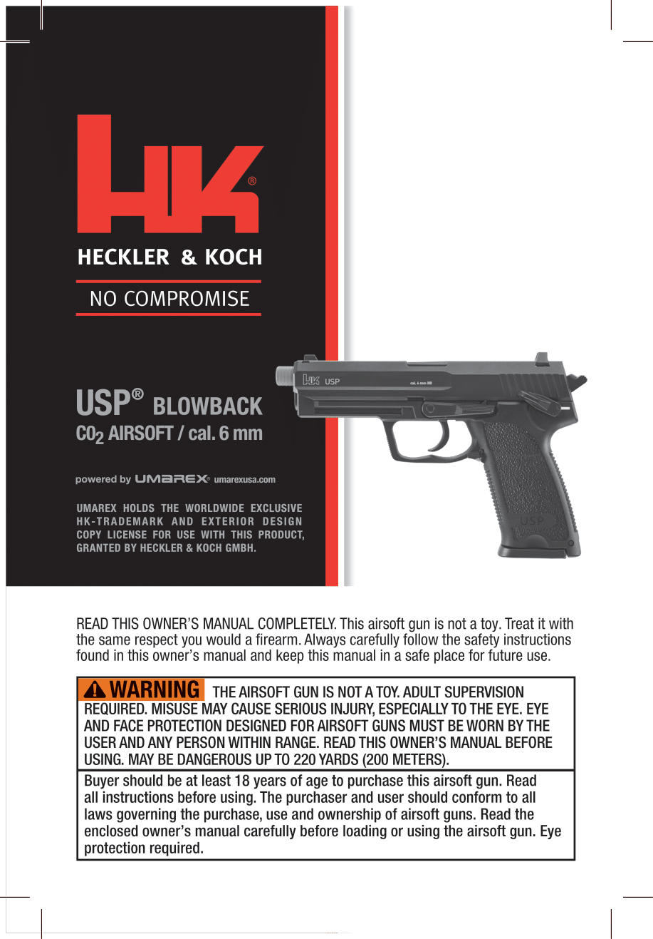 Heckler & Koch USP CO2 Airsoft Pistol