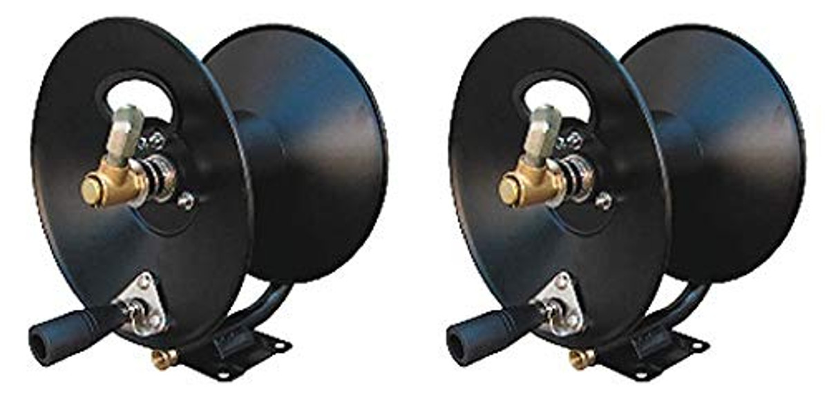 General Pump D30002 3/8 x 100' Steel Hose Reel with Swivel Arm and  Mounting Bracket, 4000 PSI (2-(Pack)