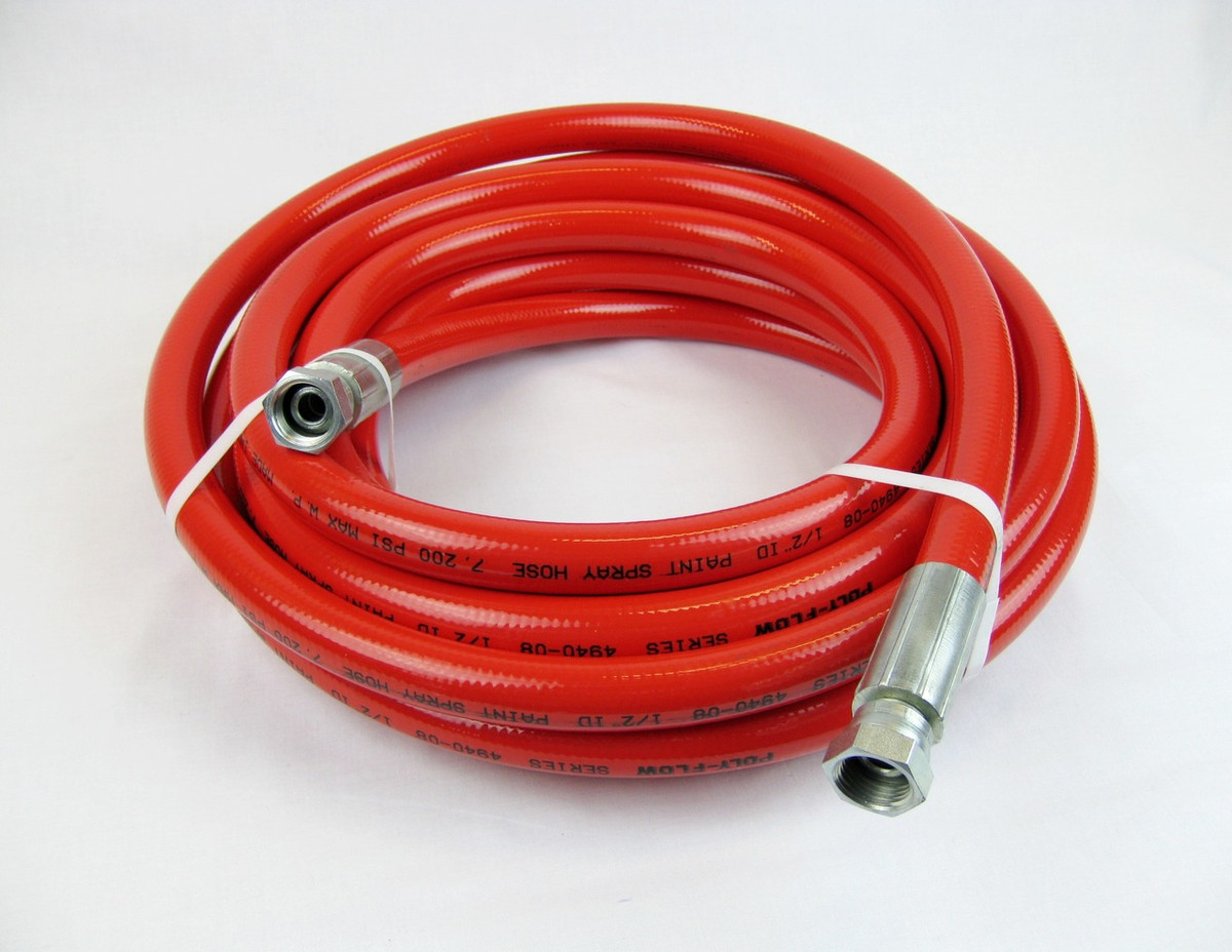 Poly-Flow Airless Paint Spray Hose 1/4 x 50' -10,000psi