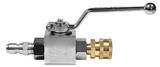 MTM Hydro 20.0043 3/8 Plated Steel Ball Valve W/ QC Coupler & Plug