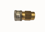 MTM Hydro 24.0098 1/4" Brass Wand Saver Coupler with Stainless Collar