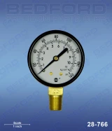 Bedford 28-766 Gauge, 1/4" NPT Btm Mnt, 0-160 PSI, 2"