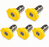 General Pump SHC15030Q 1/4" Quick Connect Pressure Washer Spray Nozzle Yellow 15 Degree #3.0 5-Pack