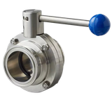 Westco Sanitary™ 2" Clamp End Stainless Steel Butterfly Valve w/ 4-Position Pull Handle