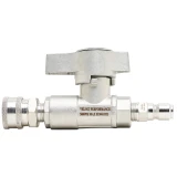 Veloci 20.0152 SS10 STAINLESS 3/8" BALL VALVE W/SS QC INSTALLED