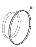 Veloci Heater Replacement Outlet Cone - Blaze 300 – 48.9057