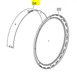 Veloci Heater Replacement Upper Protective Panel - Flame 115 – 48.9126