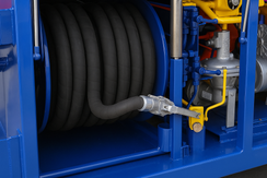 Fuel transfer hose.