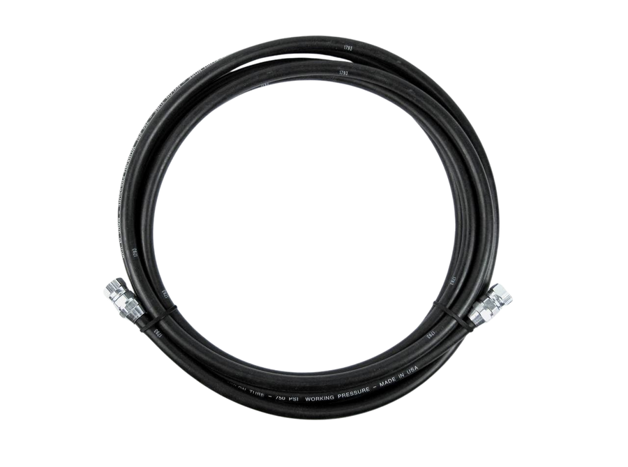 Parker 1/4" Material Fluid Hose Assembly 500psi NR Spray Black