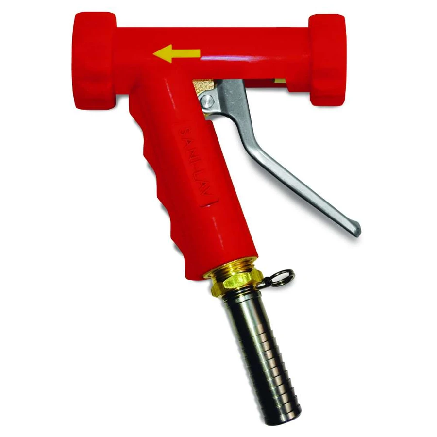 Westco Sanitary™ Stainless Live Swivel Connector for Washdown Spray Guns 1/2" NPT x 3/4" Barb 