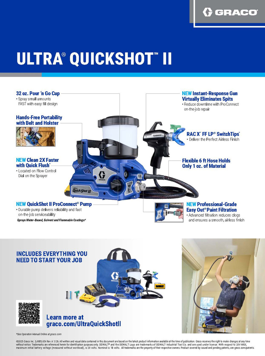 Graco 26E006 Ultra QuickShot II Airless Sprayer