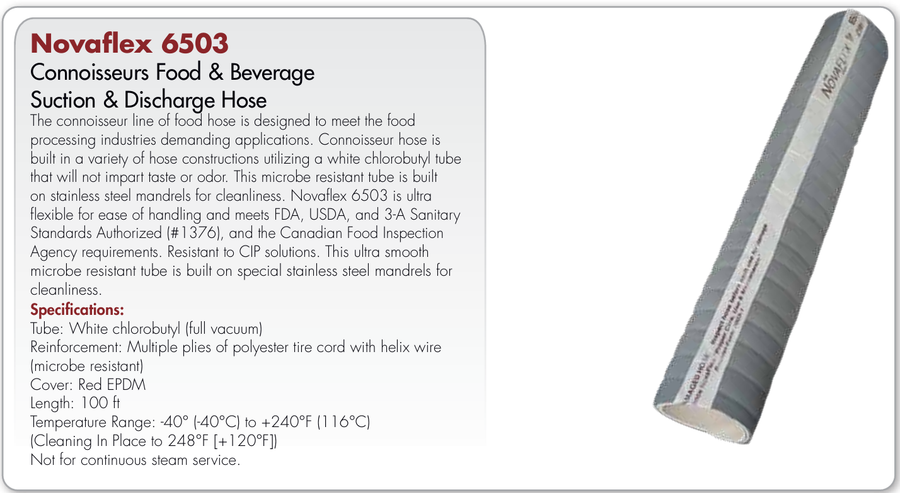 NovaFlex 6503WB Connoisseurs Food & Beverage Suction & Discharge Hose