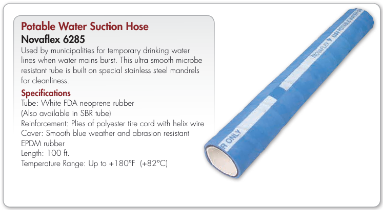 NovaFlex 6285 Potable Water Suction Hose Per Foot 