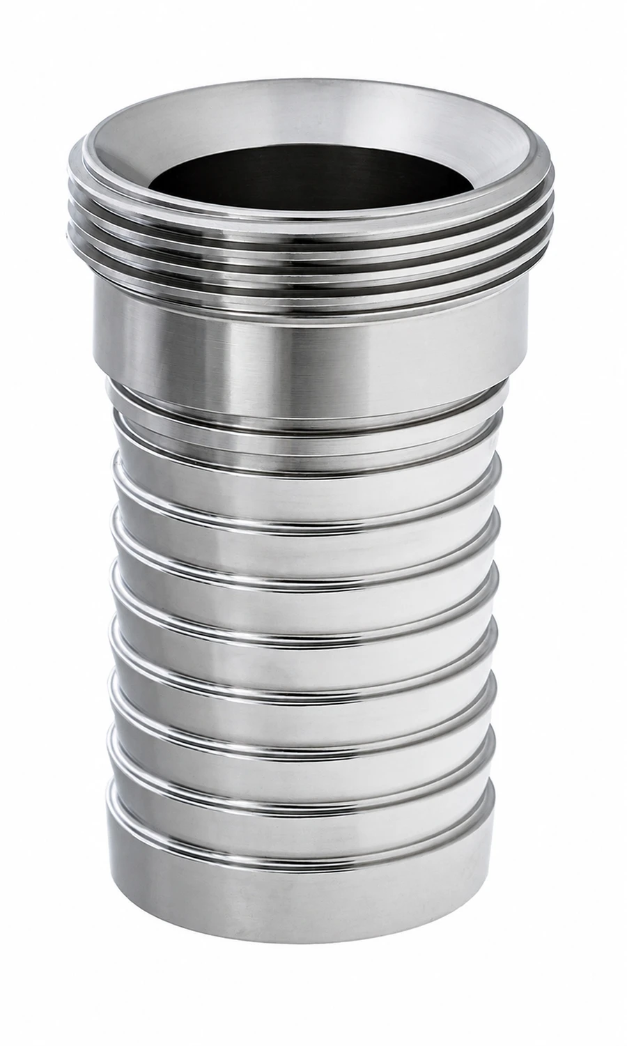 Westco Sanitary MBS-SS 2" Male Bevel Seat x Hose Shank Crimp Fitting