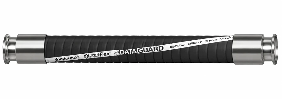 4" Continental ExtremeFlex® DataGuard HB Coolant Source Line Hose w/ Sanitary Tri-Clamp Ends