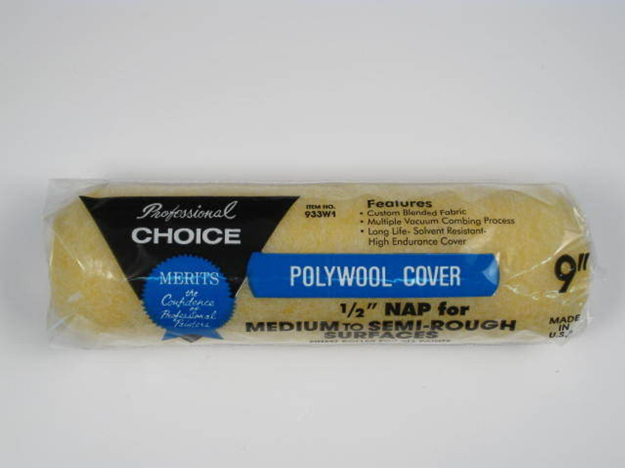 Royal PolyWool Roller Covers 9" x 1/2" Nap - 36 pack 933W1