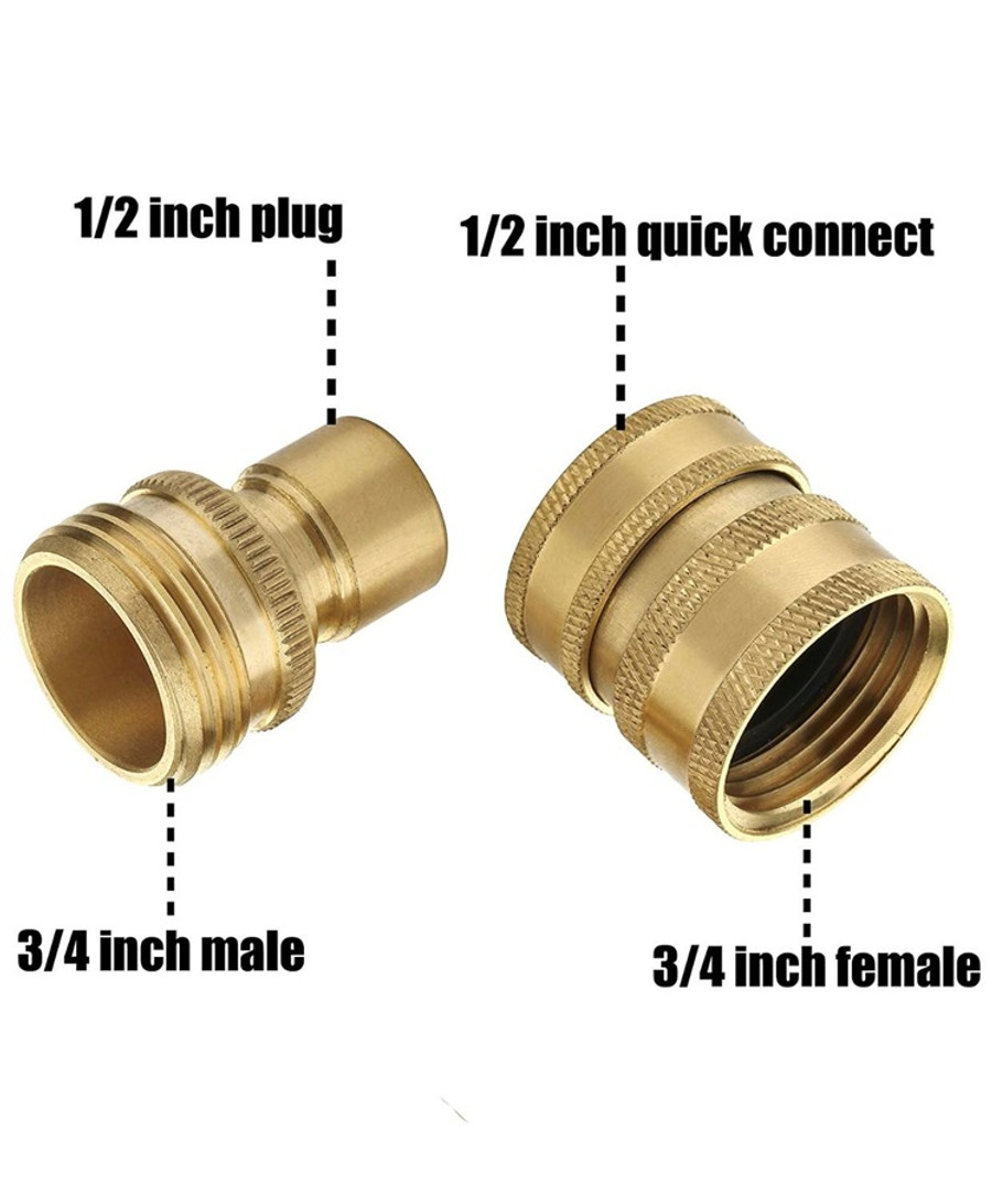 MTM Hydro SRG Brass Quick Connect Adapter Kit 14MM Brass For Bauer Pressure Washers