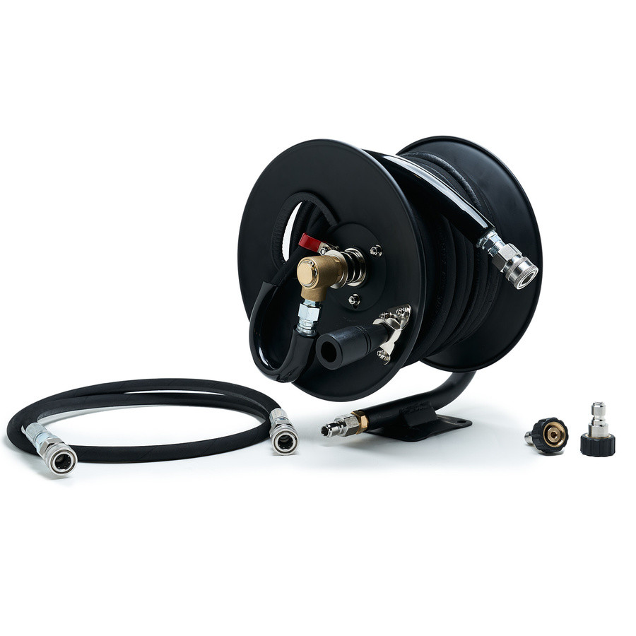 MTM Hydro 43.5035 100' Professional Hose Reel Kit - Black