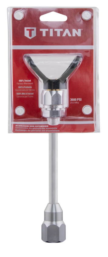 TITAN 651-122 ALUMINUM GUN EXTENSION 12" F-THREAD 11/16" with GUARD