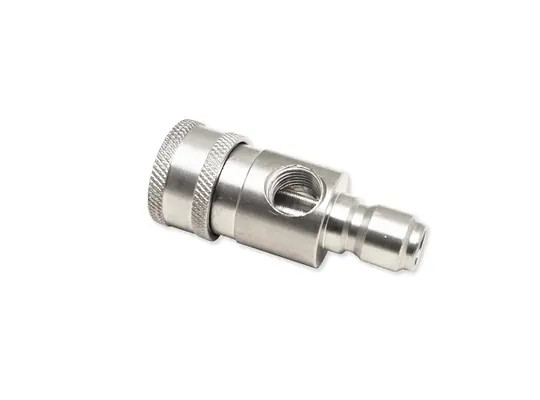 Veloci 24.0101 STAINLESS TOP MOUNT PRESSURE GAUGE FITTING WITH PORT