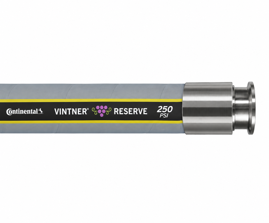 2" Continental ContiTech Vintner Reserve EPDM Beer & Wine Transfer Hose Assembly w/ Tri-Clamp Ends