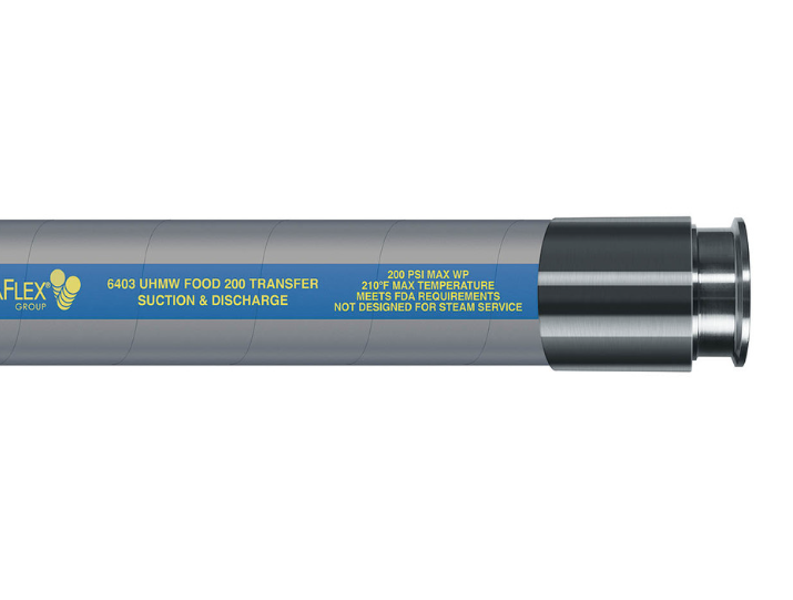 1" NovaFlex 6403 UHMW Food Suction & Discharge Hose w/ TC Ends