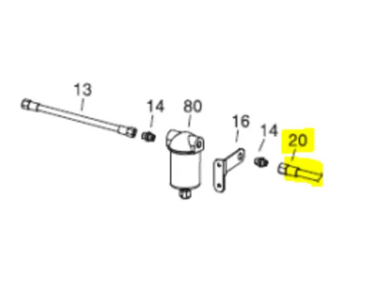 Veloci 48.7229 HEATER 1/4" FLEXIBLE FUEL LINE 260MM