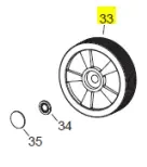 Veloci Heater Replacement Wheel - Flame 115 – 48.9006