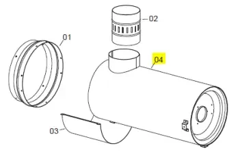 Veloci Heater Replacement Combustion Chamber - Blaze 100 – 48.9097