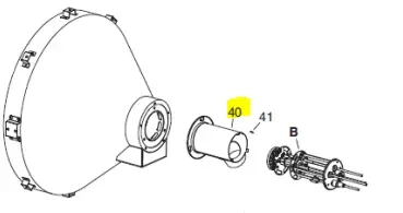 Veloci Heater Replacement Blast tube - Fire 155 – 48.9117