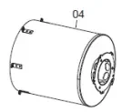 Veloci Heater Replacement Combustion Chamber - Flame 115 – 48.9138
