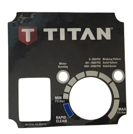 Titan 805-900/532775 CONTROL PANEL LABEL